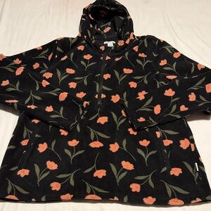 Women’s O'Neill Black and Pink Floral Fleece Hoodie